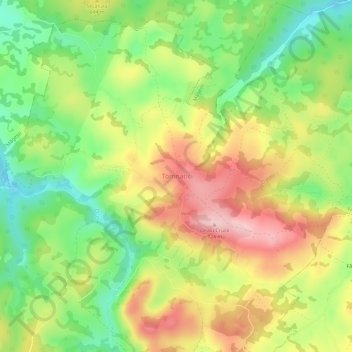 Carte topographique Tomnatic, altitude, relief