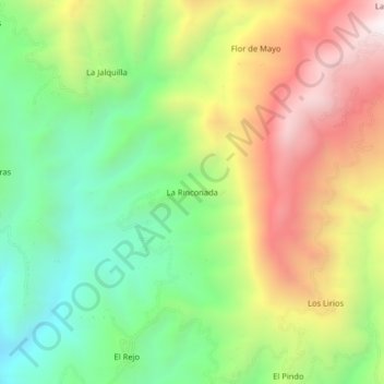 Carte topographique La Rinconada, altitude, relief