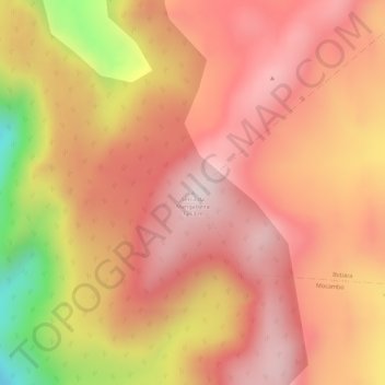 Carte topographique Serra da Mangabeira, altitude, relief