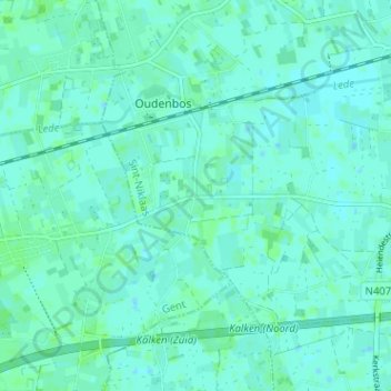 Carte topographique Molenhoek, altitude, relief