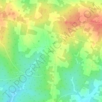 Carte topographique Yadé, altitude, relief