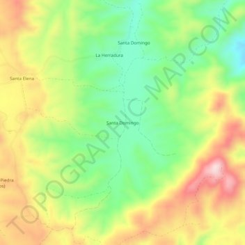 Carte topographique Santa Domingo, altitude, relief