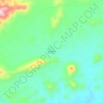 Carte topographique Bouzarif, altitude, relief