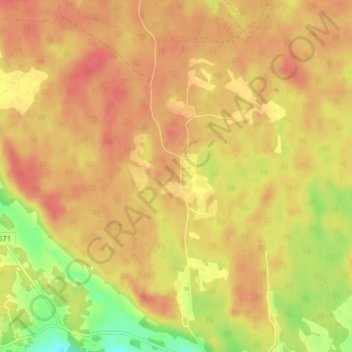 Carte topographique Oxdjupet, altitude, relief