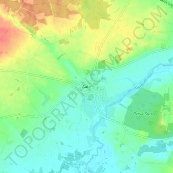 Carte topographique Aale, altitude, relief