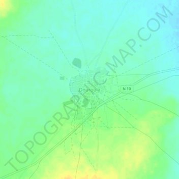Carte topographique Douroula, altitude, relief