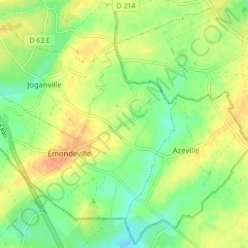 Carte topographique Le Gros Chêne, altitude, relief