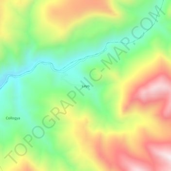Carte topographique Layo, altitude, relief