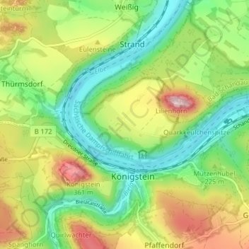 Carte topographique Ebenheit, altitude, relief