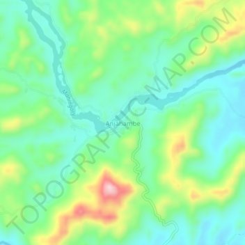 Carte topographique Anjahambe, altitude, relief