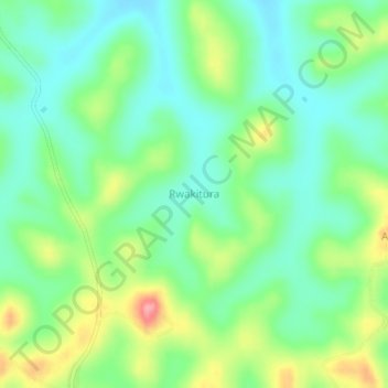Carte topographique Rwakitura, altitude, relief