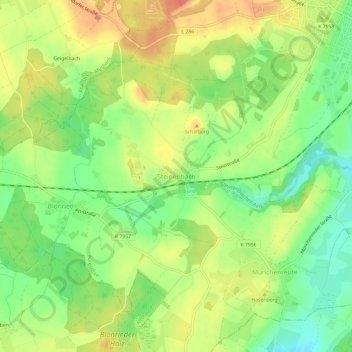 Carte topographique Steinenbach, altitude, relief