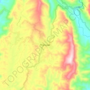 Carte topographique Thenzawl, altitude, relief