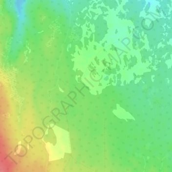 Carte topographique Péninsule Scandinave, altitude, relief