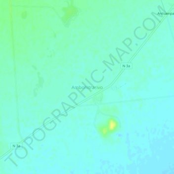 Carte topographique Ambohitrarivo, altitude, relief