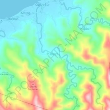 Carte topographique Nabaoy, altitude, relief
