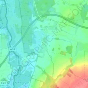 Carte topographique Schattin, altitude, relief