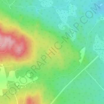 Carte topographique Långberget, altitude, relief