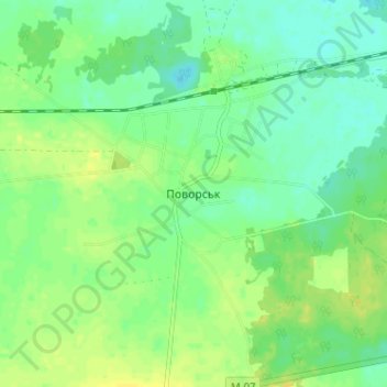 Carte topographique Povorsk, altitude, relief