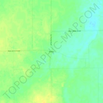 Carte topographique Boxley, altitude, relief