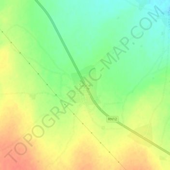 Carte topographique Signe, altitude, relief