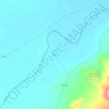 Carte topographique Kutu, altitude, relief