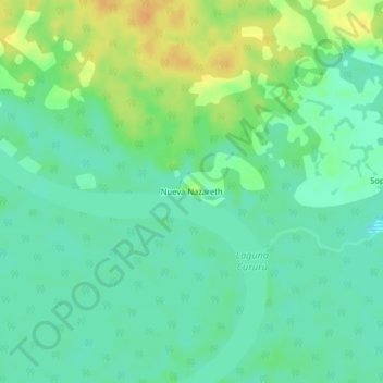 Carte topographique Nueva Nazareth, altitude, relief