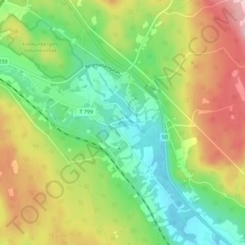 Carte topographique Bångbro, altitude, relief