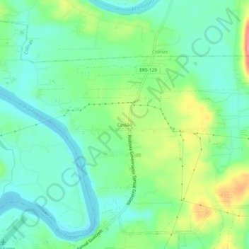 Carte topographique Costão, altitude, relief