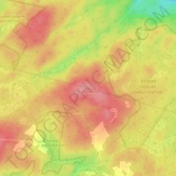 Carte topographique Högalteknall, altitude, relief