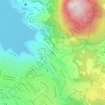 Carte topographique El Molino, altitude, relief