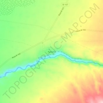 Carte topographique Ayquina, altitude, relief