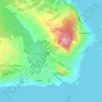 Carte topographique Lövsta, altitude, relief