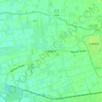 Carte topographique Liedern, altitude, relief