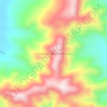 Carte topographique Coremuri/ombapamuku, altitude, relief