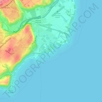 Carte topographique Port Landry, altitude, relief