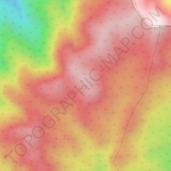 Carte topographique Bulu Bualo, altitude, relief