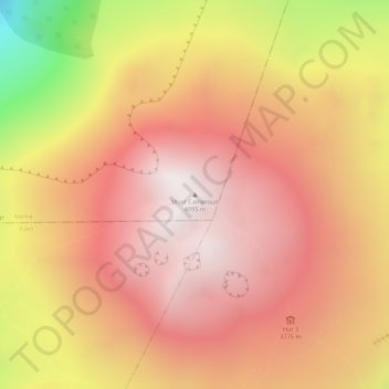 Carte topographique Mont Cameroun, altitude, relief