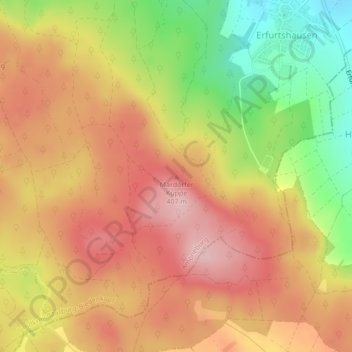 Carte topographique Mardorfer Kuppe, altitude, relief