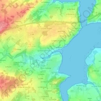 Carte topographique La Basse Minotais, altitude, relief