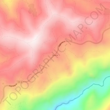 Carte topographique Ganns, altitude, relief