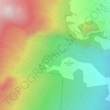 Carte topographique Forêt de Bois Blanc, altitude, relief