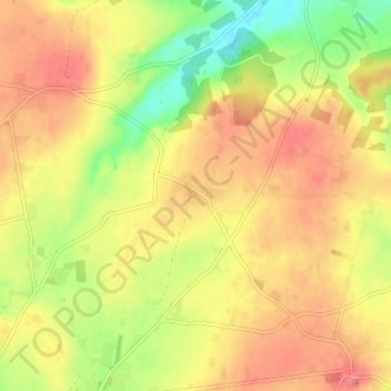 Carte topographique Lindbjerg, altitude, relief