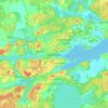 Carte topographique Norrtälje, altitude, relief