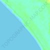 Carte topographique Playa Blanca, altitude, relief