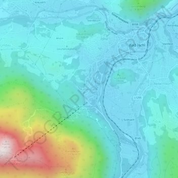 Carte topographique Kaltenbach, altitude, relief
