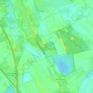 Carte topographique Wahler Berg, altitude, relief