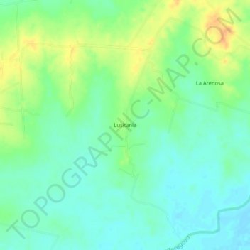 Carte topographique Lusitania, altitude, relief