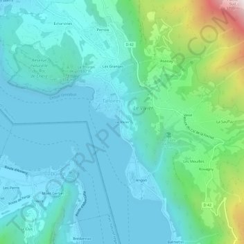 Carte topographique Le Vivier, altitude, relief