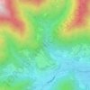 Carte topographique Cascata Gorg d'Abiss, altitude, relief